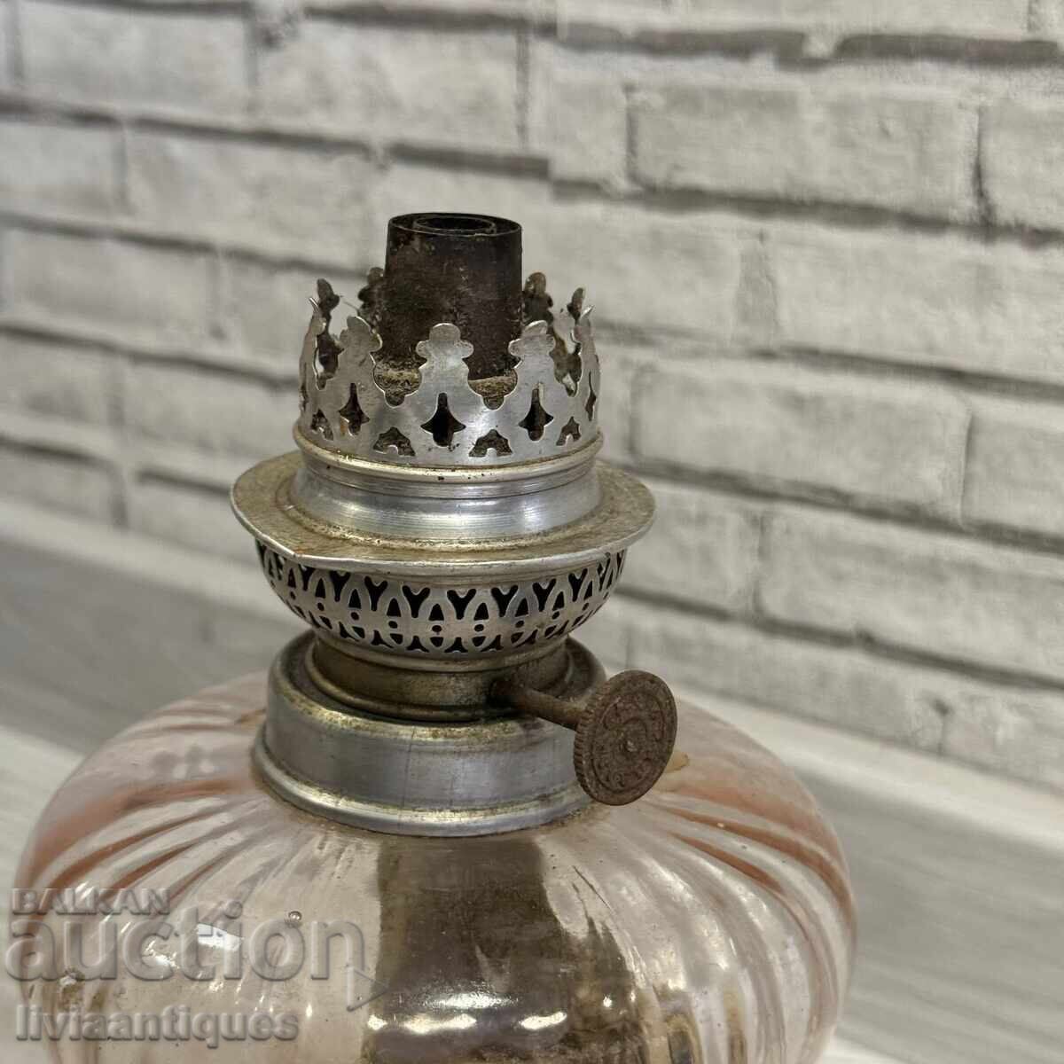 Elegant table lamp with ribbed glass body and metal base with price € 50.00 | 97.79 BGN