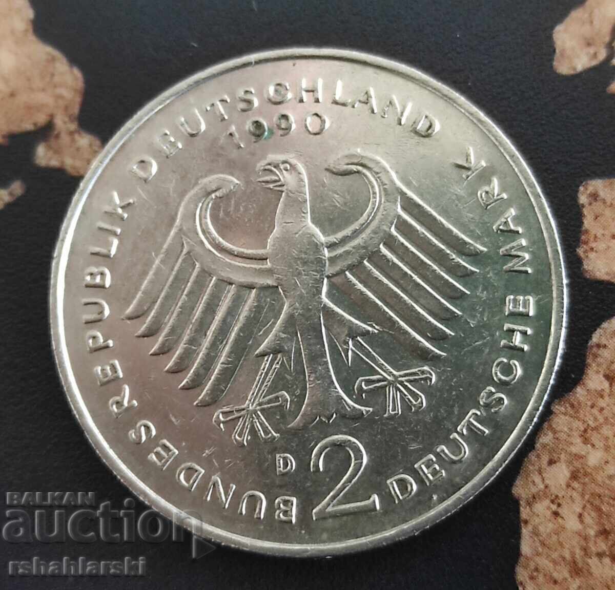 Νόμισμα Γερμανίας (Αναμνηστικό) 2 μάρκα "D" [1990]