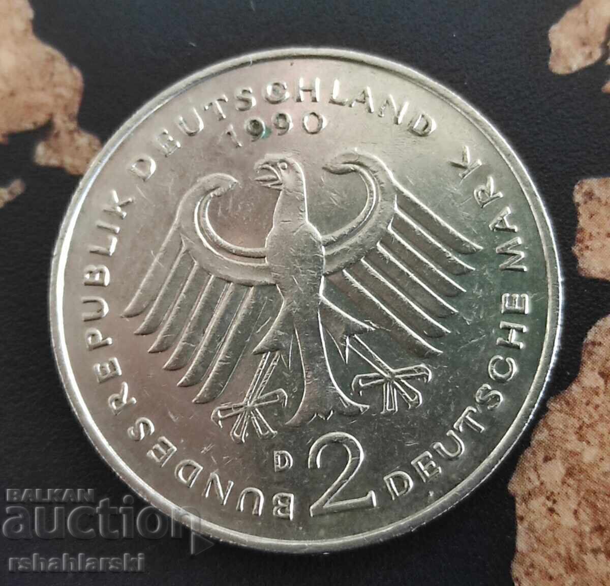 Νόμισμα Γερμανίας (Αναμνηστικό) 2 μάρκα "D" [1990]