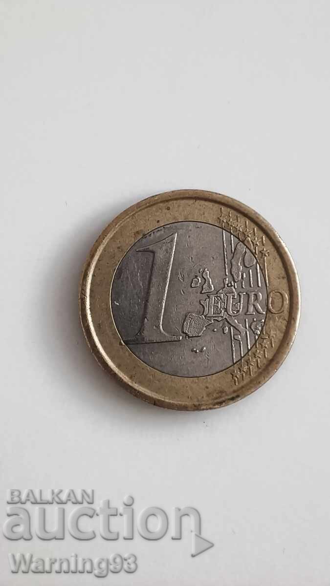 Монета - 1 ЕВРО - 2002г. - Ветрувиански човек - Италия - 5