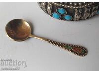 Vintage Russian gold-plated spoon silver 875