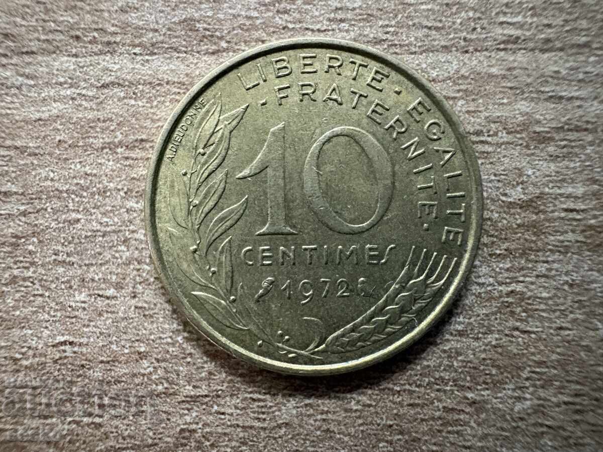 Франция - 10 сантима (1972)
