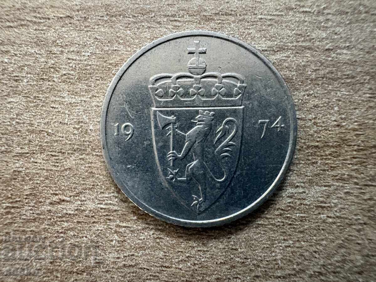 Norvegia - 50 øre (1974) cu preț € 0.45 | 0.88 BGN