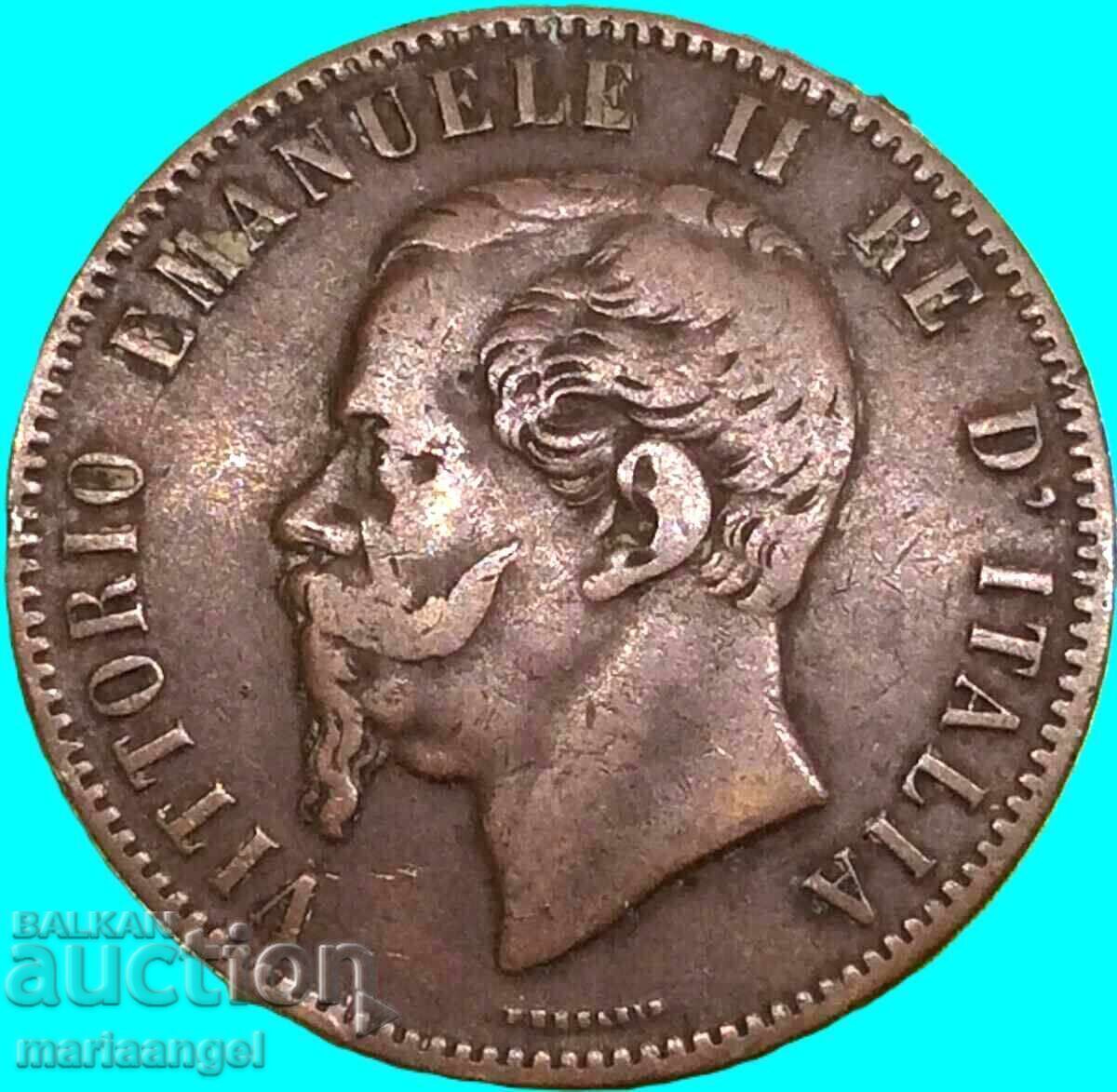 10 чентесими 1863 Италия 30мм  Виктор Емануил