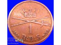 Denmark 1 Skilling 1852 Frederik VII Bronze