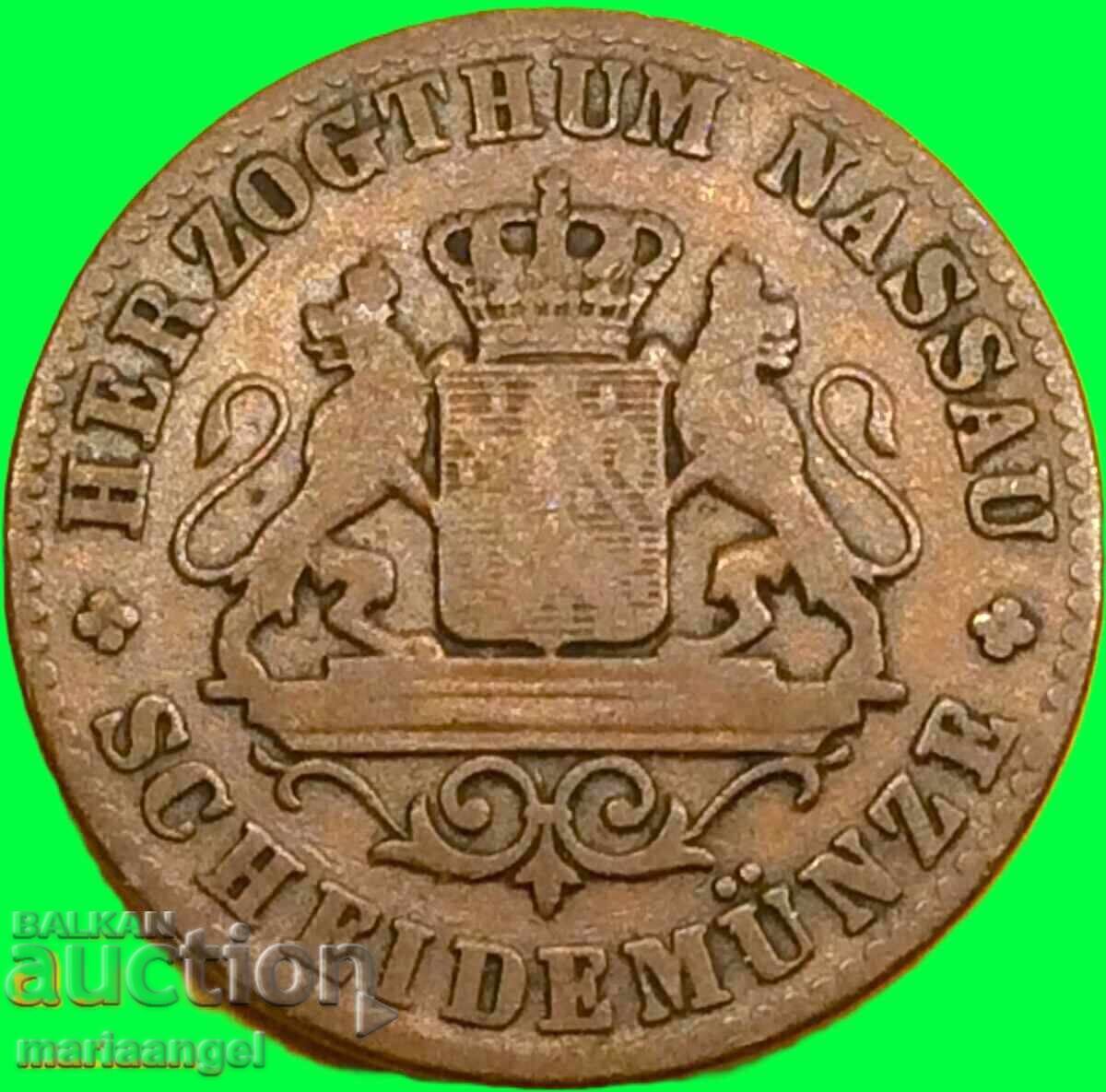 Δημοπρασία Nassau 1 Kreuzer 1859 Γερμανία