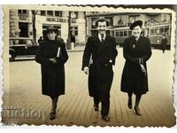 Elegant on the yellow cobblestones