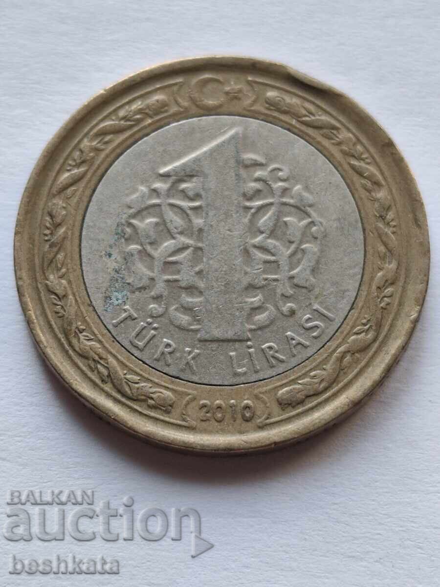 Turcia - 1 liră (2010) cu preț € 0.49 | 0.96 BGN Turcia - 1 liră (2010) cu preț € 0.49 | 0.96 BGN