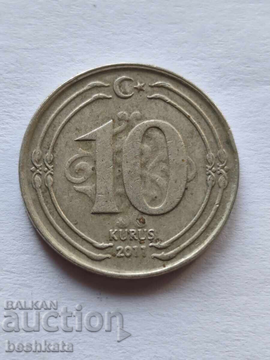 Turcia - 10 kuruş (2011) cu preț € 0.11 | 0.22 BGN Turcia - 10 kuruş (2011) cu preț € 0.11 | 0.22 BGN