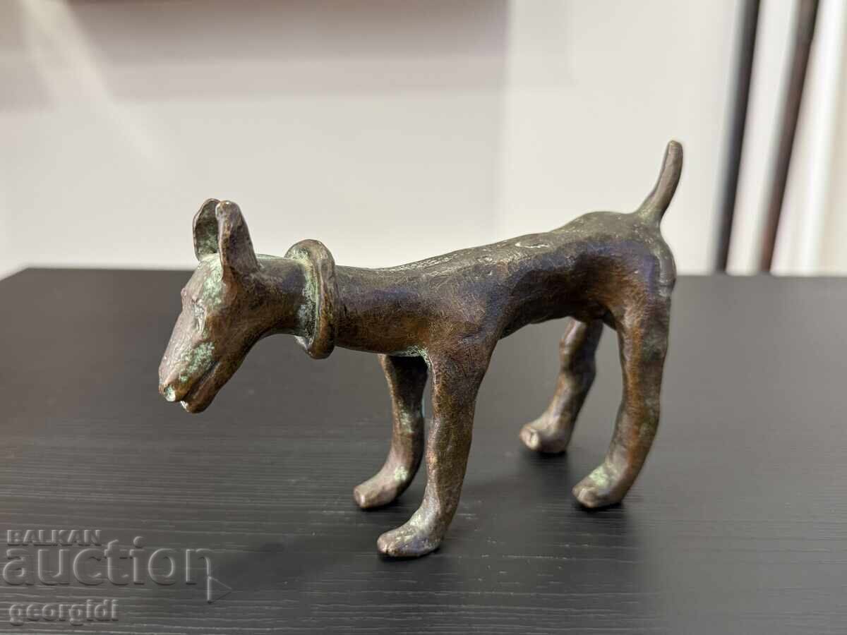 Auction  African bronze dog figure. No. 7922