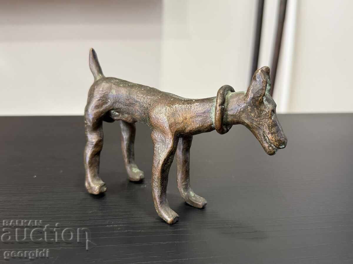 African bronze dog figure. No. 7922