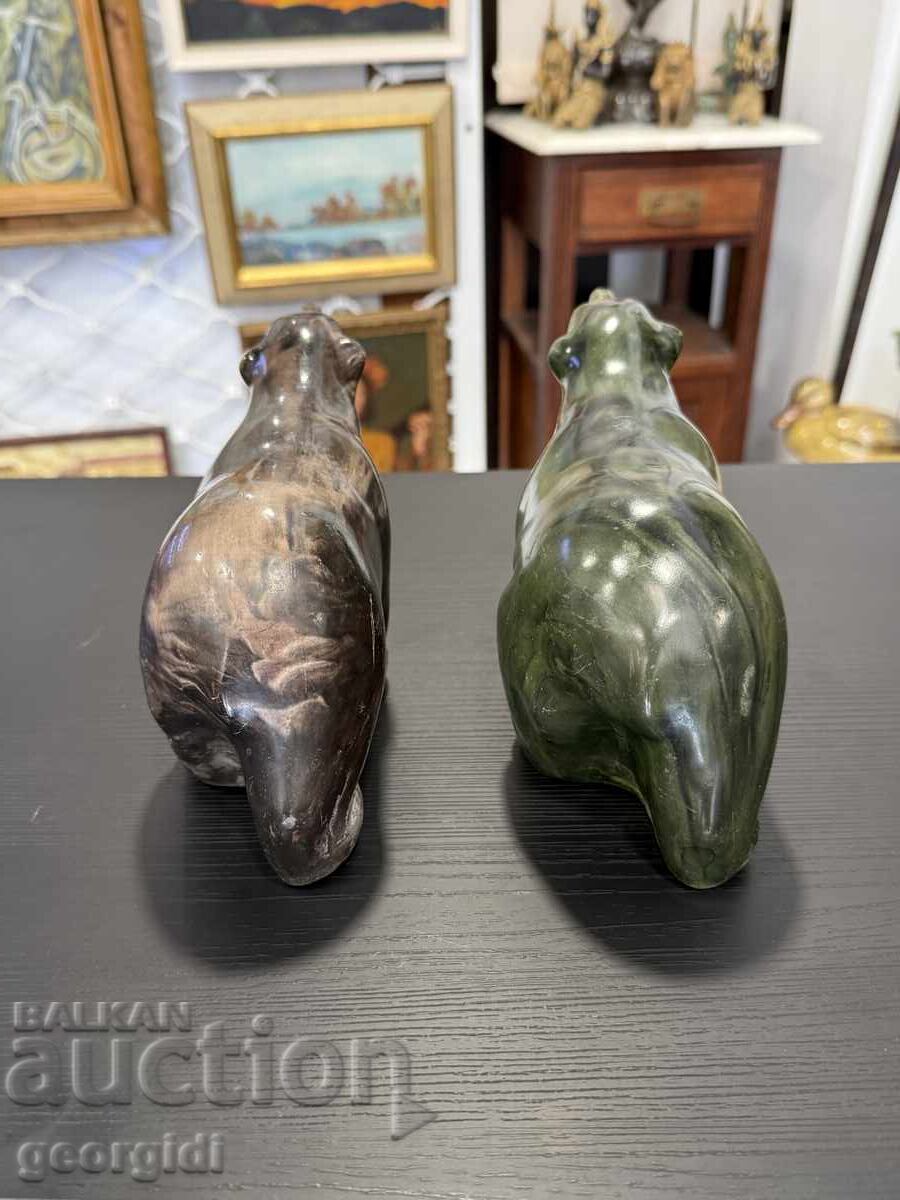 Licitație Pereche de urși polari din piatră. №7923