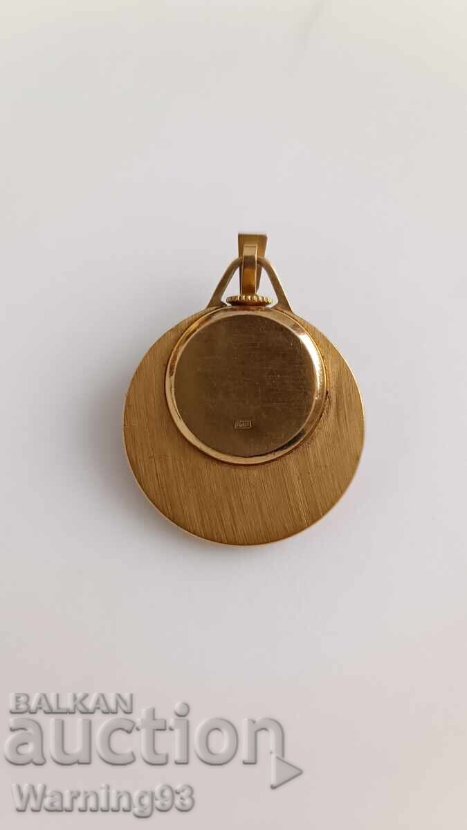 Pozlaten damski chasovnik - kolie - SLAVA - 17 jewels - №5 - 6