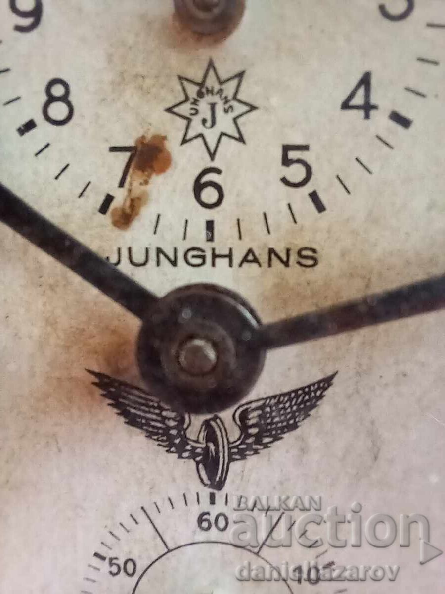 Ceas de alarmă rar de feroviar JUNGHANS, Junghans