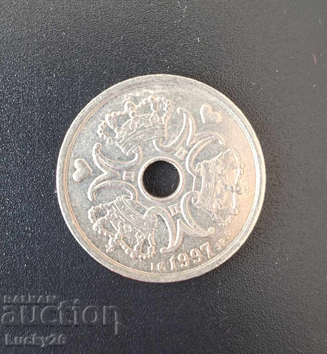 2 Danish Kroner 1997 with price € 0.25 | 0.49 BGN