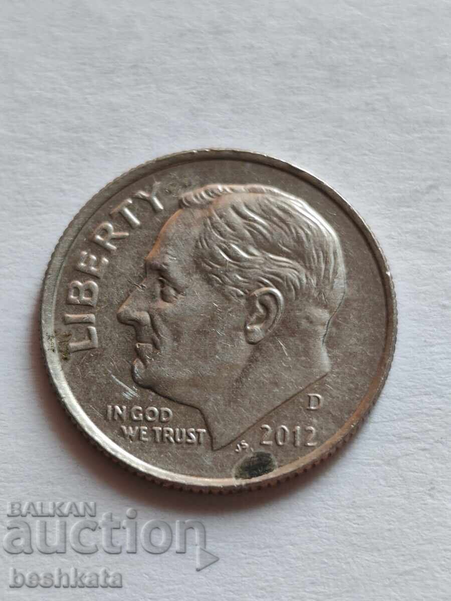 SUA - 1 dime (10 cenți) (2012) D