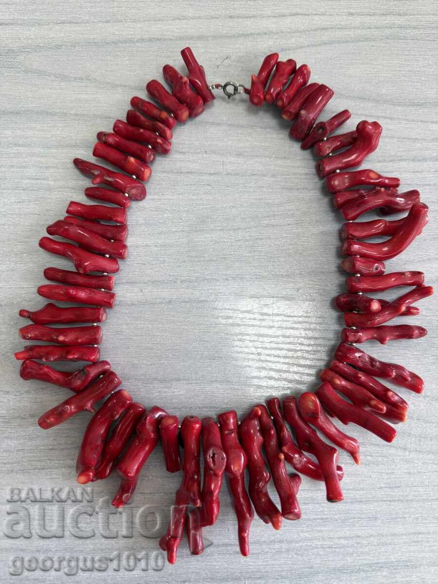 Licitație Colier masiv din coral roșu natural №7927 Licitație Colier masiv din coral roșu natural №7927