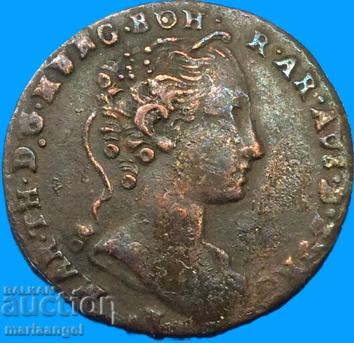 Austrian Netherlands 1 Liard 1745 1/2 Ord Maria Theresa - 5 Austrian Netherlands 1 Liard 1745 1/2 Ord Maria Theresa - 5