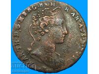 Австрийска Нидерландия 1 Лиард 1745 1/2 Орд Мария Терезия