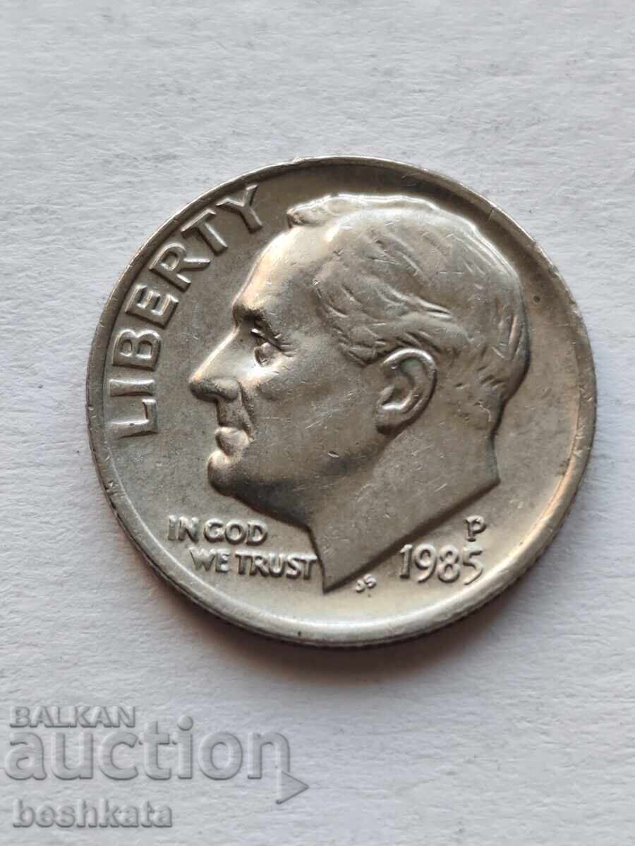 SUA - 1 dime (10 cenți) (1985) P SUA - 1 dime (10 cenți) (1985) P