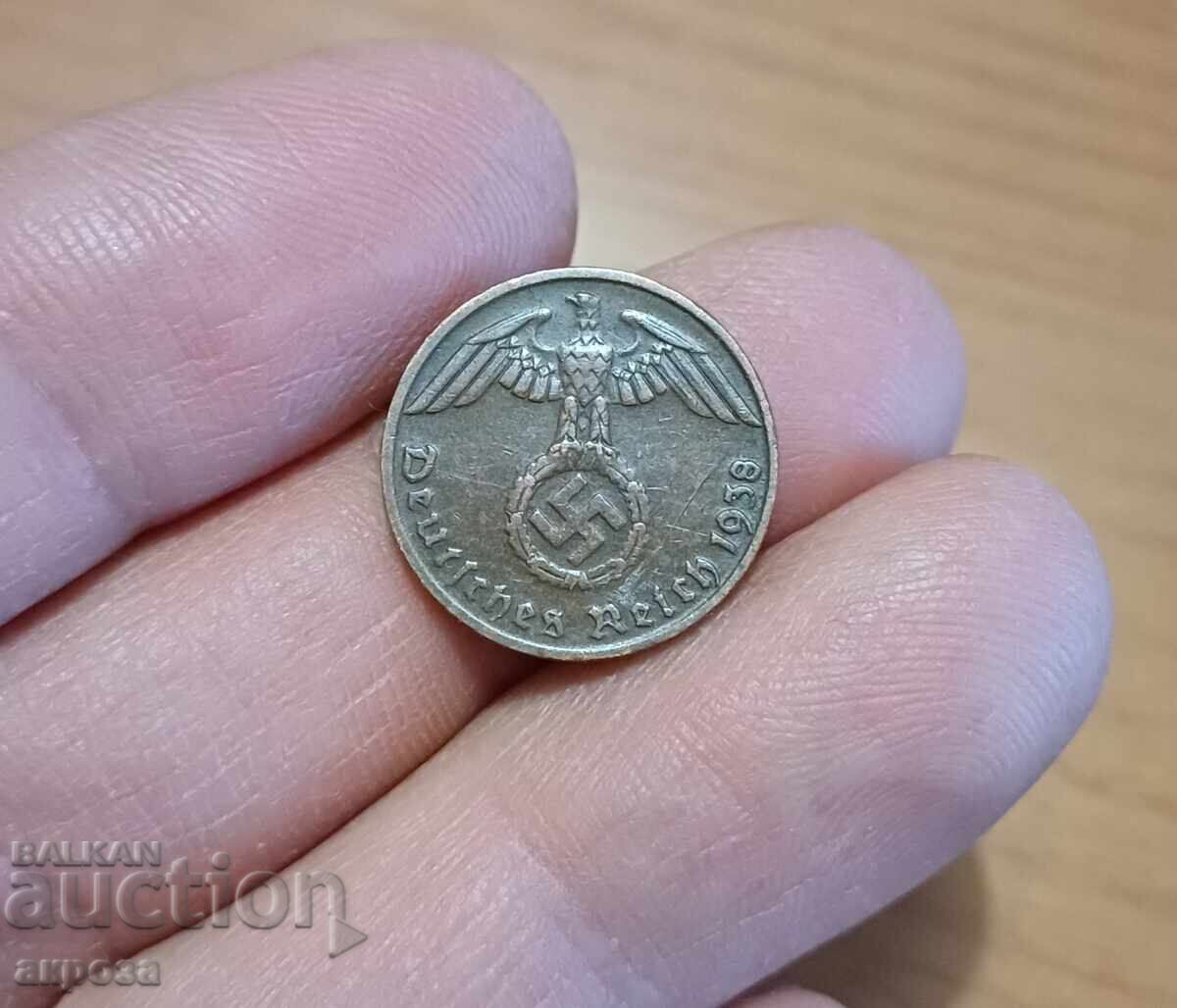 1 Pfennig Germania 1938/D Reichul German cu preț € 5.00 | 9.78 BGN