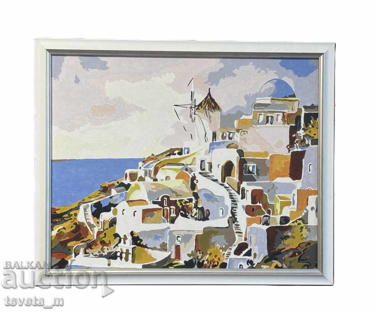 Tablou Santorini, ulei pe pânză