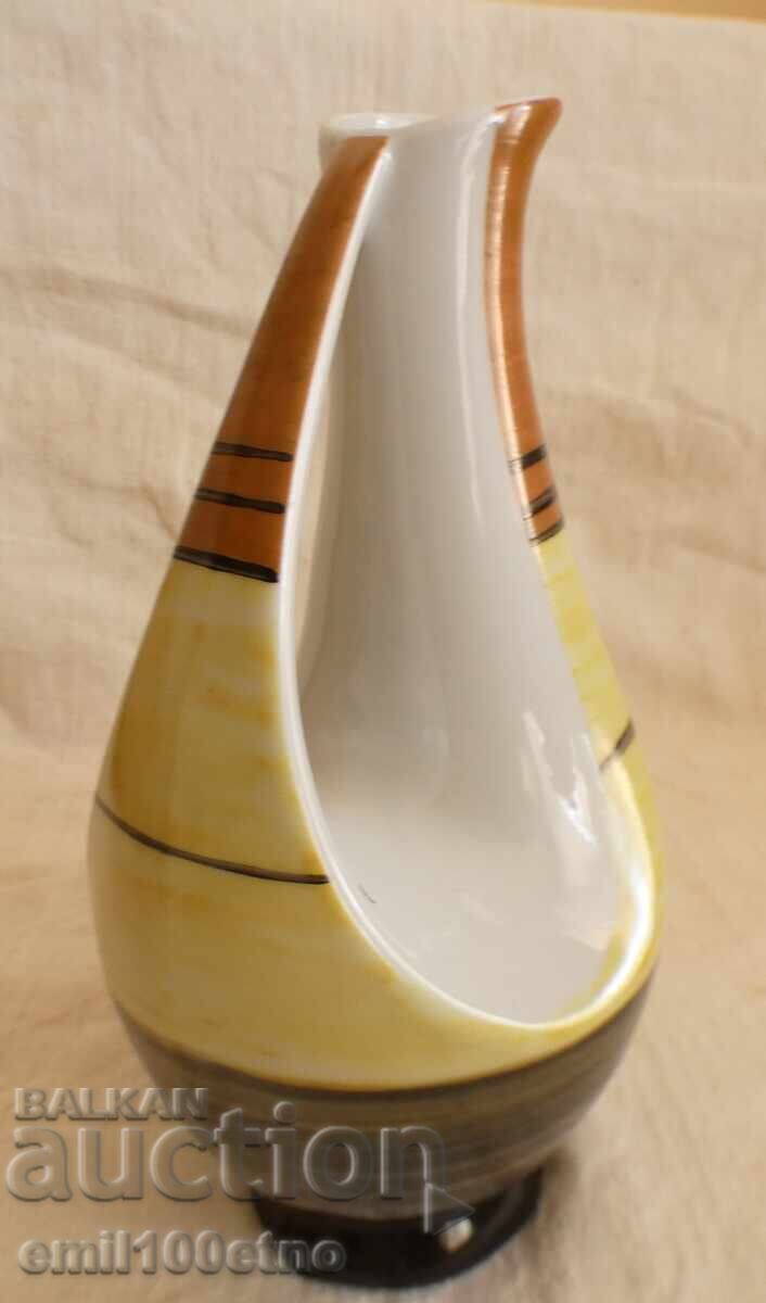 Auction  Jug shaped stylized bird old Bulgarian porcelain Isis