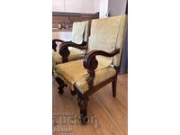 Set scaune antice, de epocă, vechi, fotolii, masă