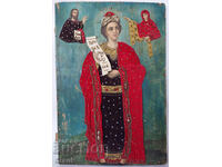 19 Век. Старинна, Голяма Руска Икона на Свети Пророк Данаил