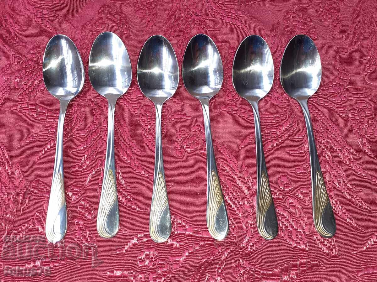 Licitație Tacâmuri de lux lingurițe Edelstahl Rostfrei - 6 buc. noi