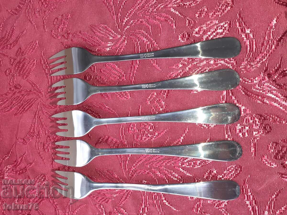 Licitație Tacâmuri de lux furculițe Edelstahl Rostfrei - 5 buc. noi