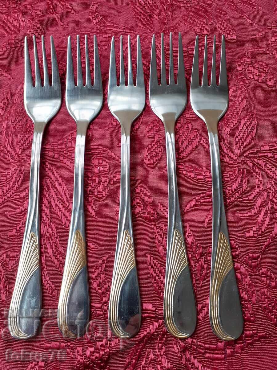 Tacâmuri de lux furculițe Edelstahl Rostfrei - 5 buc. noi