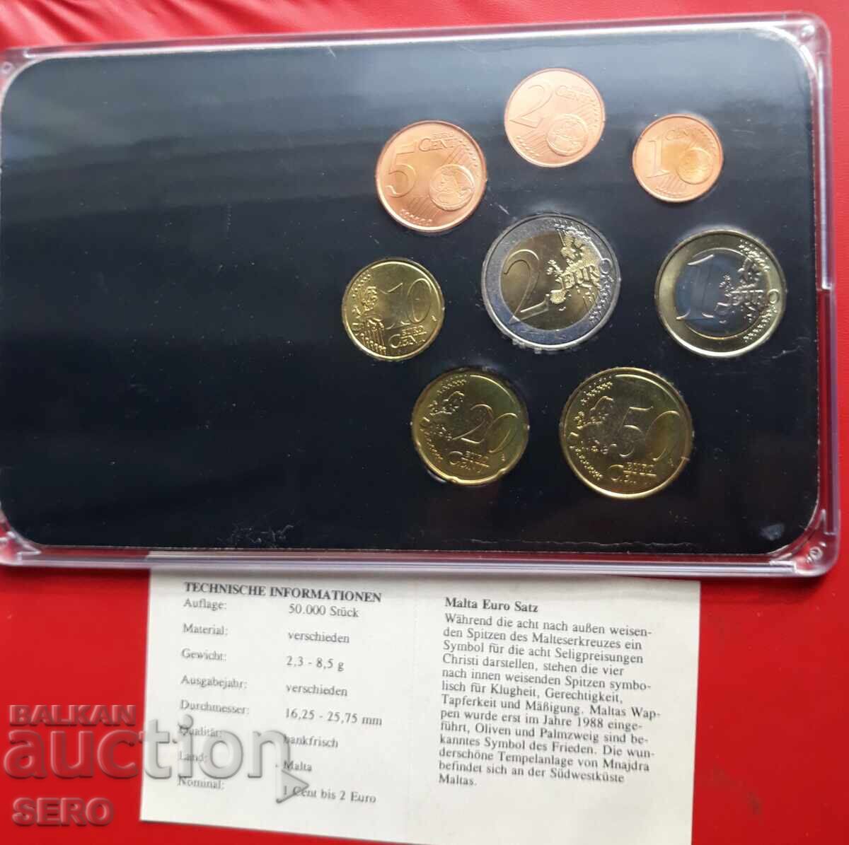 Licitație Malta-SET 2008 de 8 monede euro