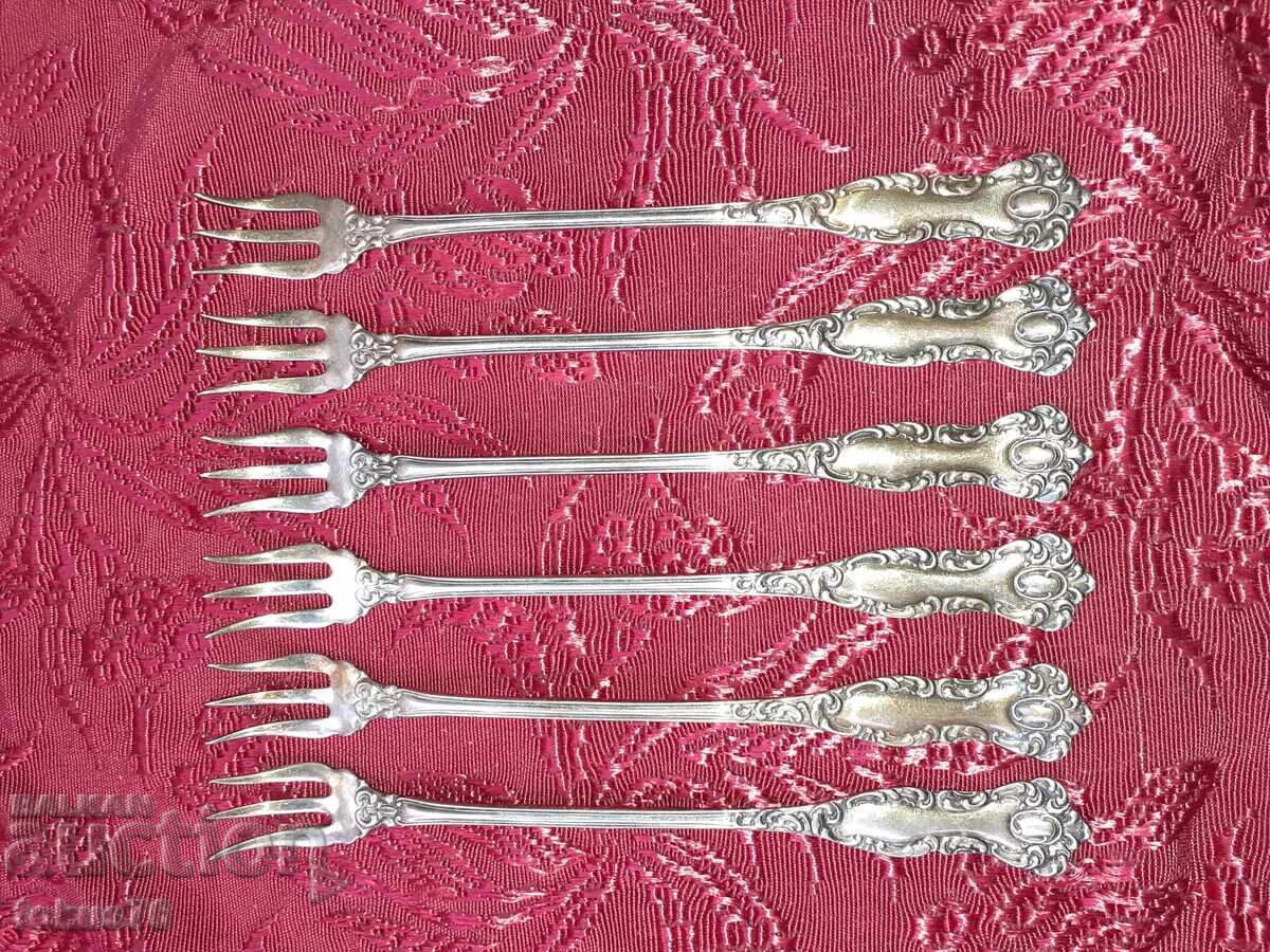 Аукцион Стари антикварни посребрени вилички W.F. Rogers около 1890 г