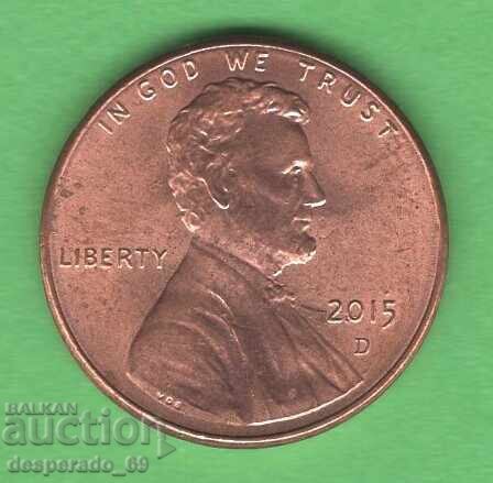 (¯`'•.¸ 1 cent 2015 D SUA ¸.•'´¯)