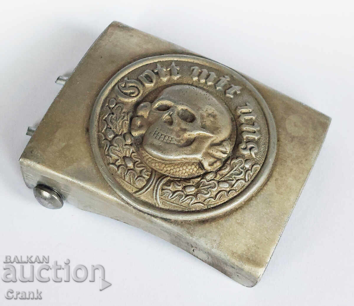 WW2 Cataramă de centură germană 3 Reich SS Totenkopf cu ștanță