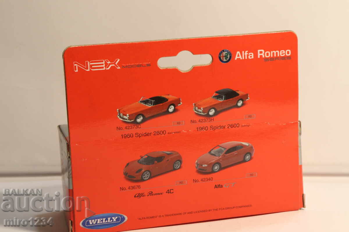 WELLY 1/34??? ALFA ROMEO CĂRUȚĂ JUCĂRIE MODEL RETRO - 5