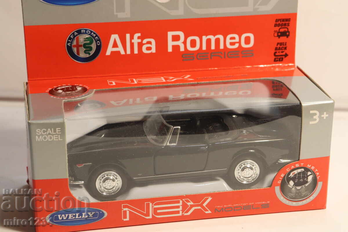 WELLY 1/34??? ALFA ROMEO CĂRUȚĂ JUCĂRIE MODEL RETRO - 6