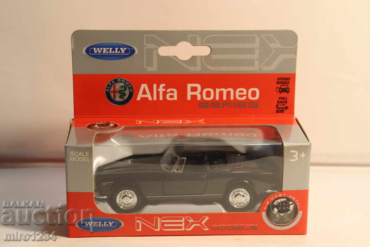 WELLY 1/34??? ALFA ROMEO CĂRUȚĂ JUCĂRIE MODEL RETRO