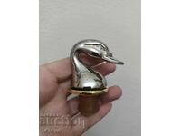 MASIVĂ ANTICĂ ARGINTATĂ DOP DE STICLĂ CU RAȚĂ