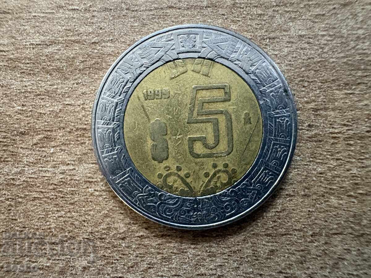 Mexic - 5 pesos (1999)