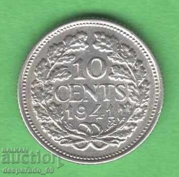 (¯`'•.¸ 10 λεπτά 1941 ΟΛΛΑΝΔΙΑ aUNC ¸.•'´¯)