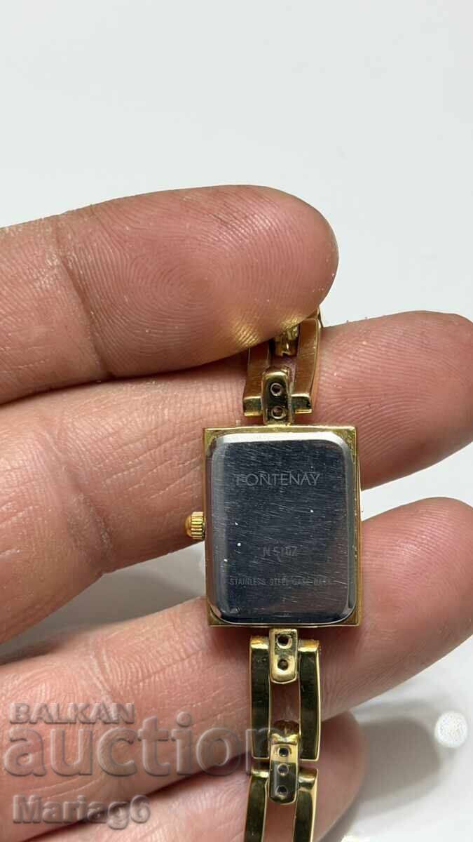 Дамски часовник с позлата Fontenay  работи отлично - 6