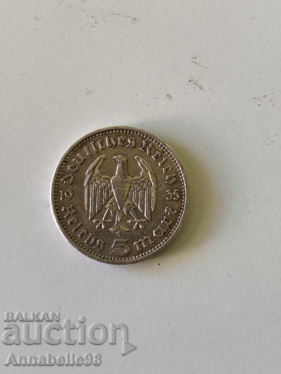Livrarea 5 mărci germane 1935 A D