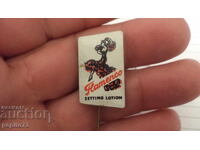 Advertising badge, Flamenco, brand lotion for water curling