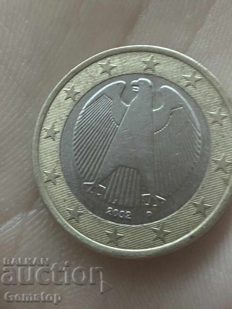 BZC! 1 Euro 2002 Eagle I Germany D from 1c! with price € 0.01 | 0.02 BGN