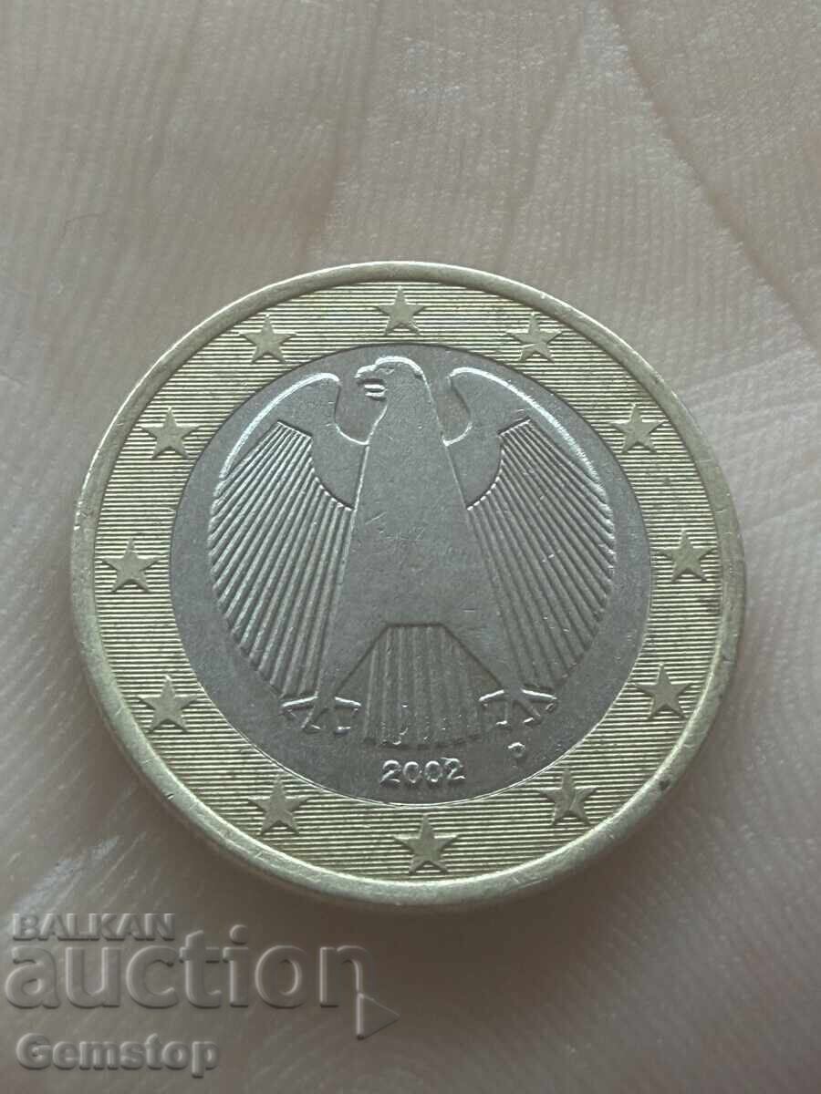 BZC! 1 Euro 2002 Eagle I Germany D from 1c!