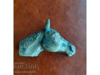 Bronze horse's head