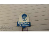 Advertising badge, Bos uw Drogist, drugstore chain