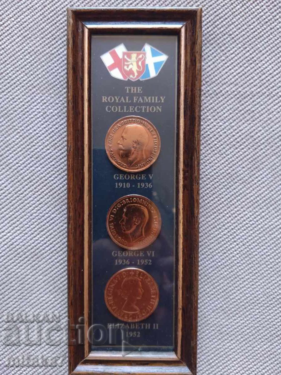 Lot de monede în ramă pentru perete, Marea Britanie cu preț € 16.00 | 31.29 BGN